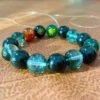 Beaded bracelet with crystal stones arranged in a personalized combination