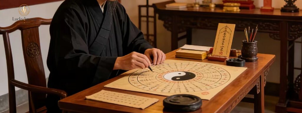 Traditional Chinese talisman representing historical cultural practices