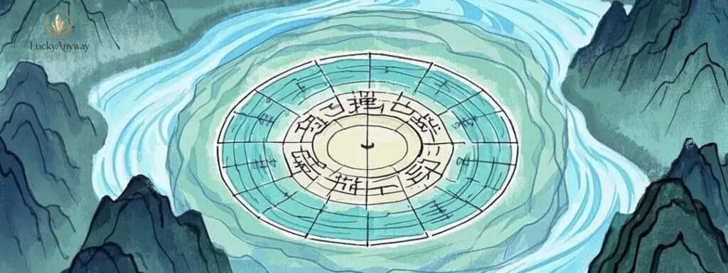 Traditional Chinese Feng Shui symbols and cultural elements