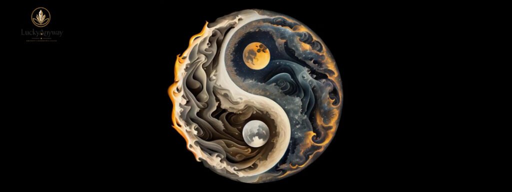 LuckyAnyway illustration inspired by traditional Chinese Feng Shui
