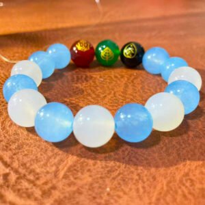 Crystal bracelet inspired by traditional Chinese beliefs about personal balance